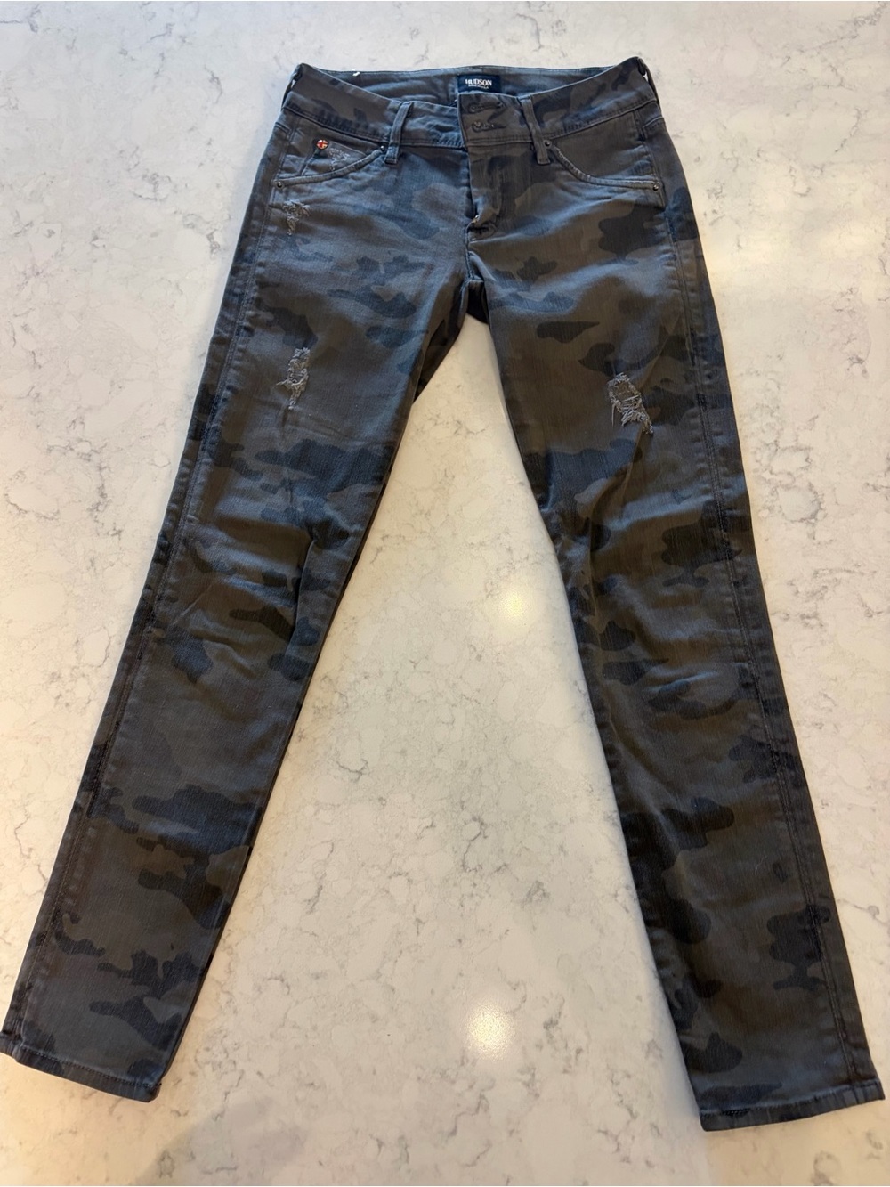 Hudson Jeans olive green Camo Skinny Jeans